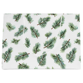 Bolsa De Regalo Grande Pino de Navidad verde