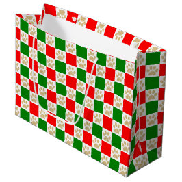 Bolsa De Regalo Grande Pintas de pintura de cuadros de verificación Navid