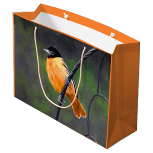 Bolsa De Regalo Grande Pintura de Oriole - arte original del pájaro