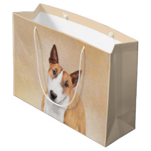 Bolsa De Regalo Grande Pintura Miniatura de Bull Terrier - Cute Original