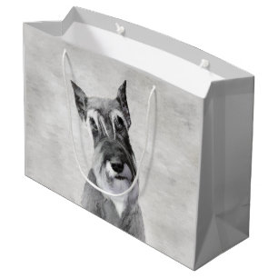 Bolsa De Regalo Grande Pintura Schnauzer (gigante) - Arte de perros