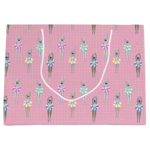 Bolsa De Regalo Grande Piscina rosa moderna y artística