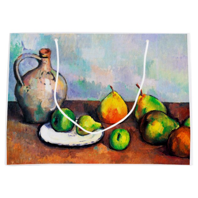 Bolsa De Regalo Grande Pitcher and Fruit, Paul Cezanne (Anverso)
