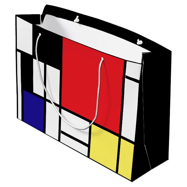 Bolsa De Regalo Grande PixDezines modrian/abstracto (Angulo reverso)