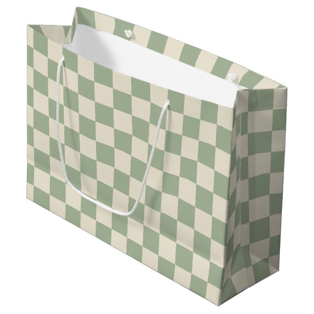 Bolsa De Regalo Grande Pizarra verde y blanco desactivado (Angulo Anverso)