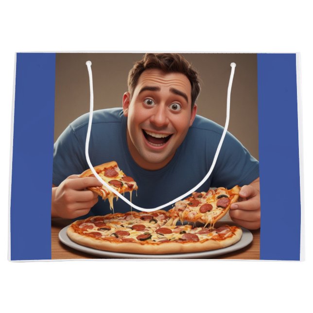Bolsa De Regalo Grande Pizza Man (Anverso)