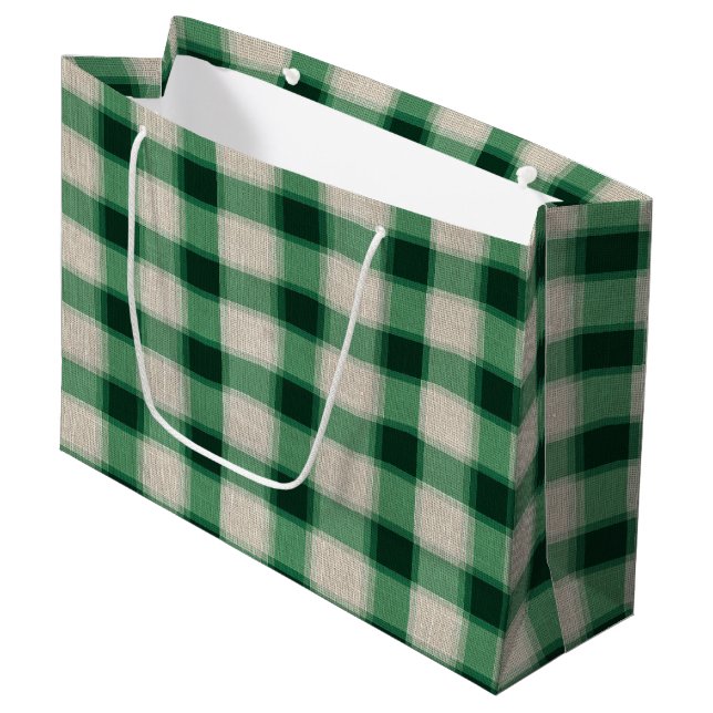 Bolsa De Regalo Grande Placa de crema verde (Angulo Anverso)