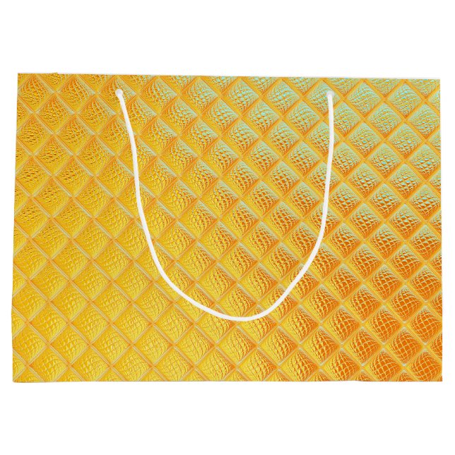 Bolsa De Regalo Grande Placa de oro que destella (Reverso)