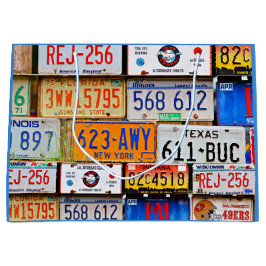Bolsa De Regalo Grande Placas de licencias antiguas