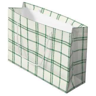 Bolsa De Regalo Grande Plaid de Menta