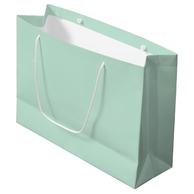 Bolsa De Regalo Grande planicie sólido elegante verde de menta marina min (Angulo Anverso)