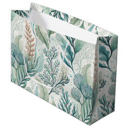 BOLSA DE REGALO GRANDE PLANTAS ACUÁTICAS TONOS DE VERDE