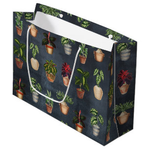 Bolsa De Regalo Grande Plantas de acuarela Protegidas Terracotta Pots Rús