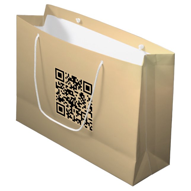 Bolsa De Regalo Grande Plantilla de código QR editable instantáneamente | (Angulo Anverso)