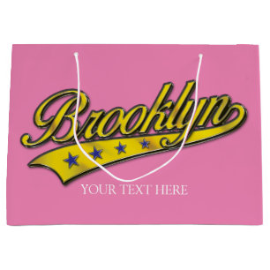 Bolsa De Regalo Grande Plantilla de diseño Brooklyn Gold Swoosh