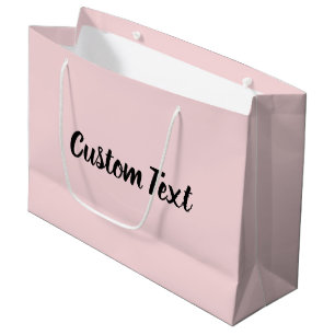 Bolsa De Regalo Grande Plantilla de texto de guión negro elegante de colo