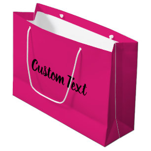 Bolsa De Regalo Grande Plantilla de texto elegante de escritura rosa cali