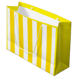 Bolsa De Regalo Grande Plantilla elegante moderna rayada del blanco