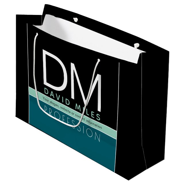 Bolsa De Regalo Grande Plantilla empresarial moderna | Personalizable Tod (Angulo Anverso)