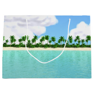 Bolsa De Regalo Grande Playa tropical
