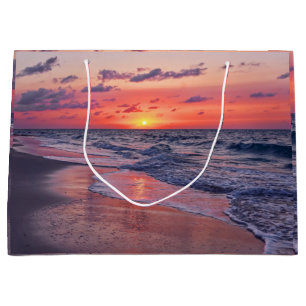 Bolsa De Regalo Grande Playa Tropical Bahamas Sunset Paradise