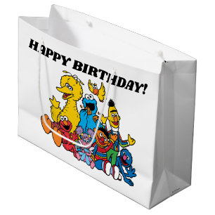 Bolsa De Regalo Grande Plaza Sésamo Pals Primer Cumpleaños
