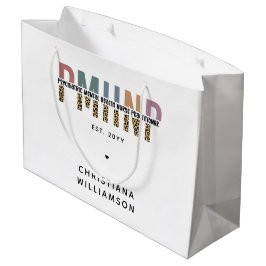 Bolsa De Regalo Grande PMHNP Leopard Print Psiquiátrica Mental Health NP