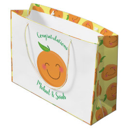 Bolsa De Regalo Grande Poco Cutie Tangerine Baby Shower Sexo Neutral