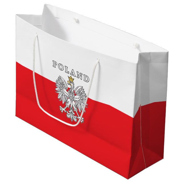 Bolsa De Regalo Grande Polonia con águila polaca (Angulo Anverso)