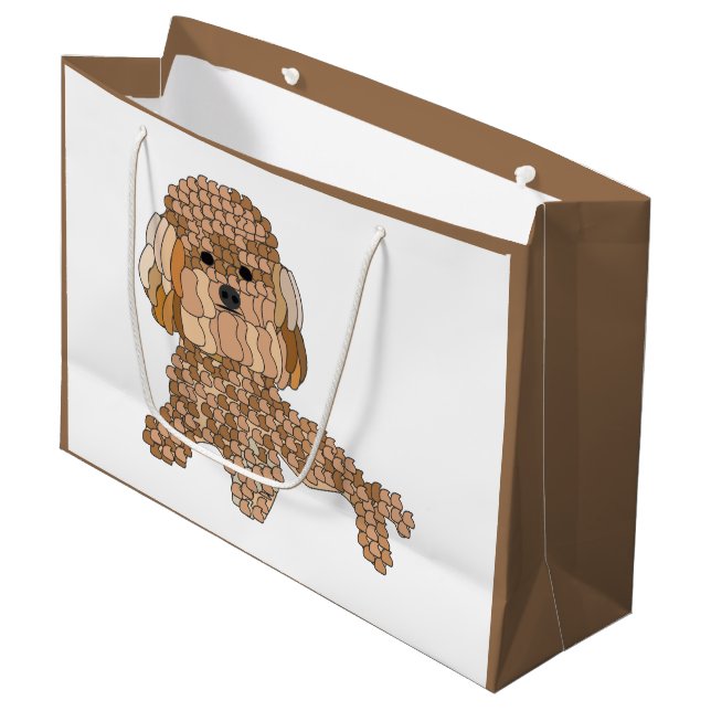 Bolsa De Regalo Grande Poodle Dog  (Angulo Anverso)