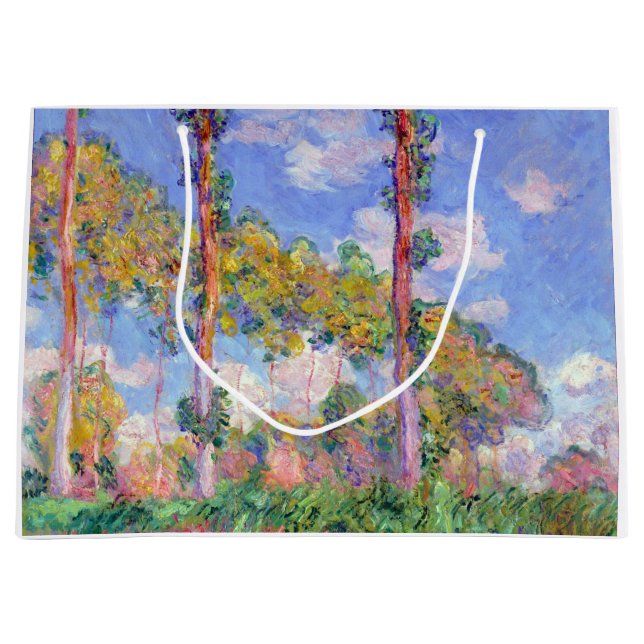 Bolsa De Regalo Grande Poplares en el sol, Monet (Anverso)