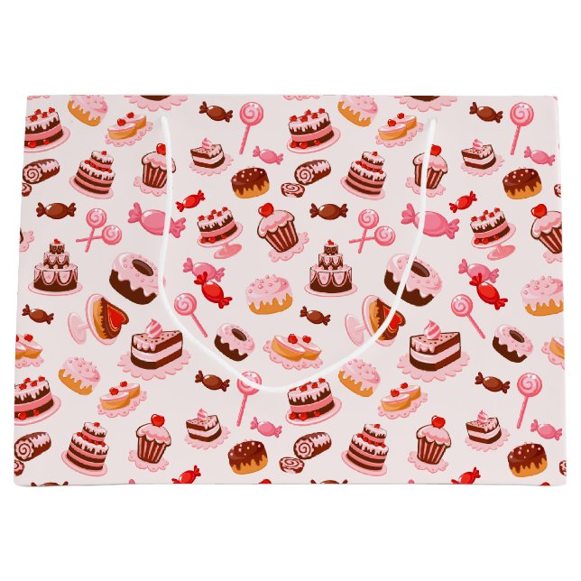 Bolsa De Regalo Grande Postres Dulces (Anverso)
