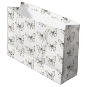 Bolsa De Regalo Grande Preciosa Mariposa Blanca Despedida de Soltera