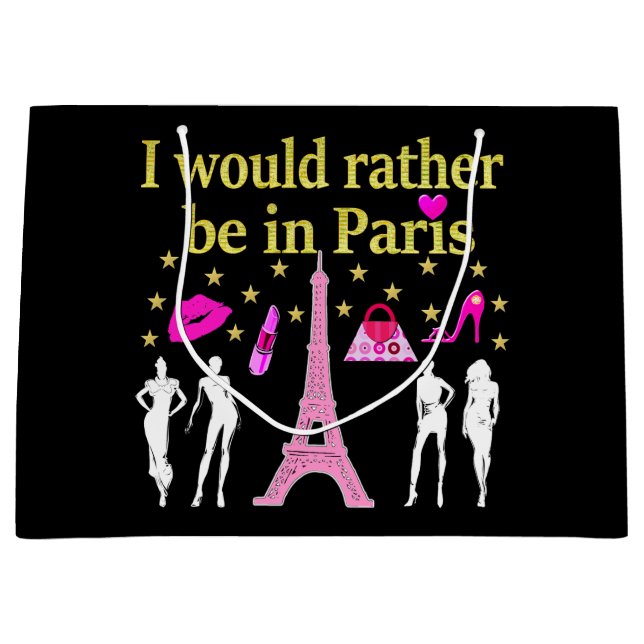 BOLSA DE REGALO GRANDE PREFIERO ESTAR EN PARÍS (Anverso)