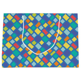 Bolsa De Regalo Grande Primary Party Checkerboard Kid's  