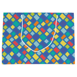 Bolsa De Regalo Grande Primary Party Checkerboard Niño