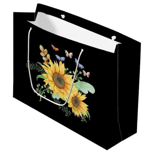 Bolsa De Regalo Grande primavera de girasol (Angulo Anverso)