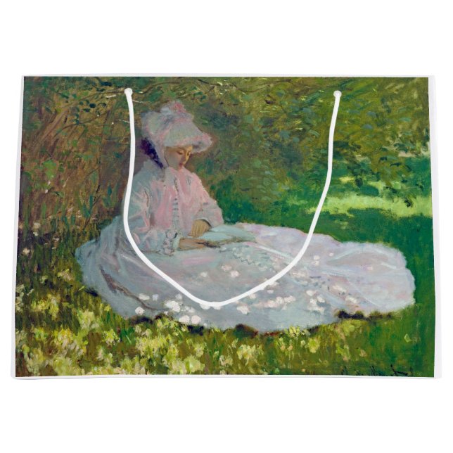 Bolsa De Regalo Grande Primavera, Monet (Anverso)