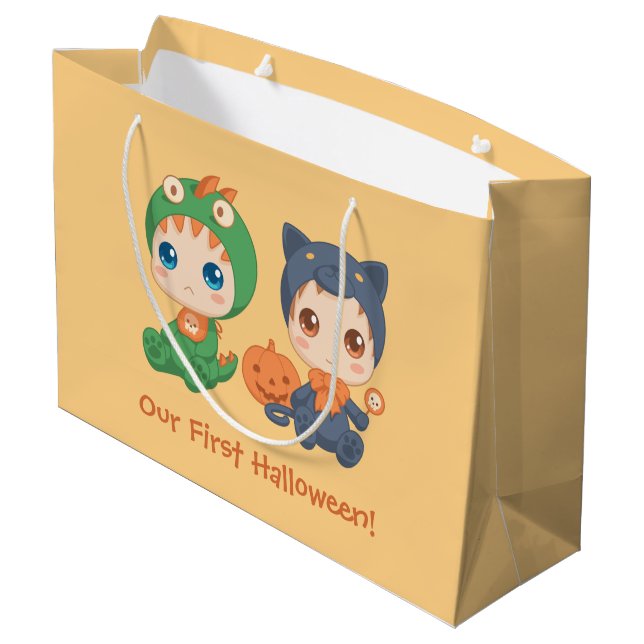 Bolsa De Regalo Grande Primer bebé de Halloween (Angulo reverso)