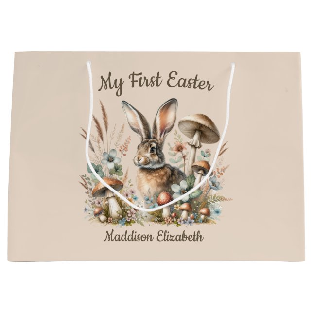 Bolsa De Regalo Grande Primer Conejo Jack de Pascua (Anverso)