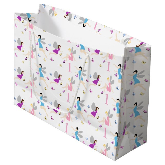 Bolsa De Regalo Grande Primer cumpleaños de hada (Angulo Anverso)
