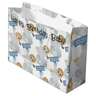 Bolsa De Regalo Grande Primer Día de Cumpleaños