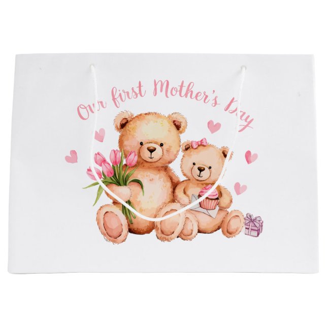 Bolsa De Regalo Grande Primer Día de la Madre (Anverso)