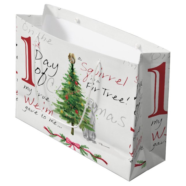 BOLSA DE REGALO GRANDE PRIMER DÍA DEL NAVIDAD WEIMS (Angulo Anverso)