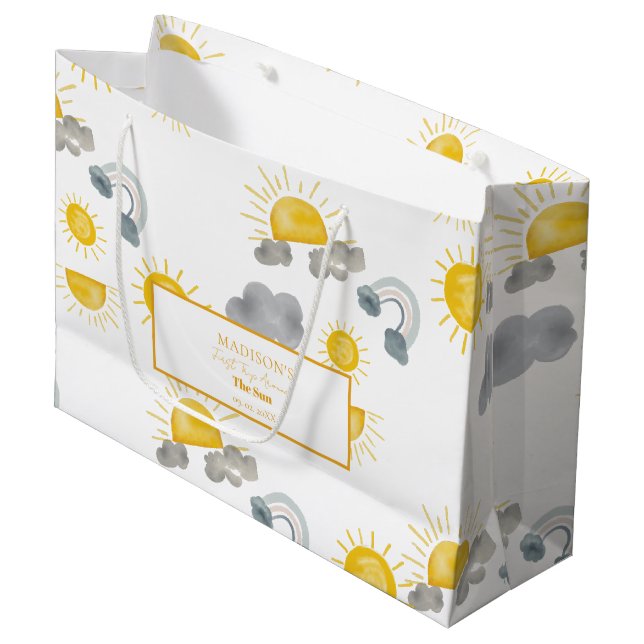 Bolsa De Regalo Grande Primer Viaje De Boho Alrededor Del Sol Primer Cump (Angulo Anverso)