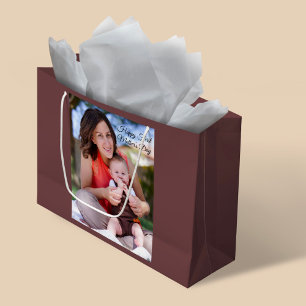 Bolsa De Regalo Grande Primera foto del Día de la Madre