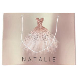 Bolsa De Regalo Grande Princesa conocida del purpurina del vestido del