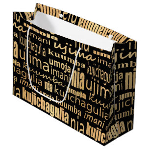 Bolsa De Regalo Grande Principios de Black and Gold Seven