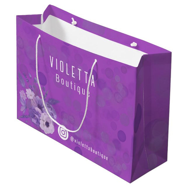 Bolsa De Regalo Grande Promoción comercial personalizada de Violet (Angulo Anverso)