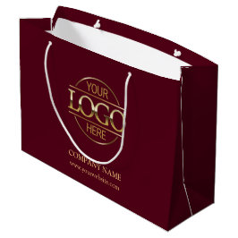 Bolsa De Regalo Grande Promoción del logotipo comercial con marca Burgund